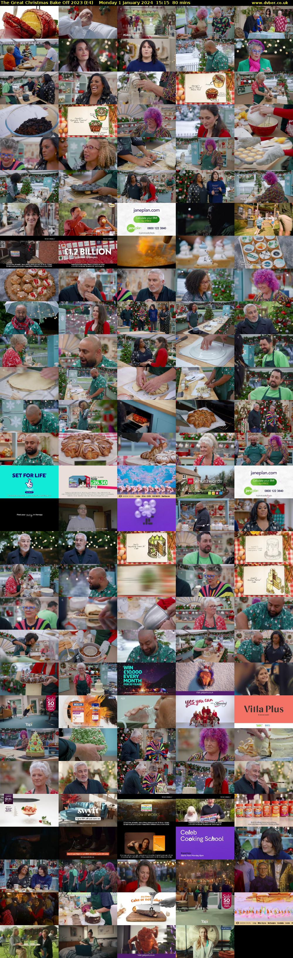 The Great Christmas Bake Off 2023 (E4) Monday 1 January 2024 15:15 - 16:35