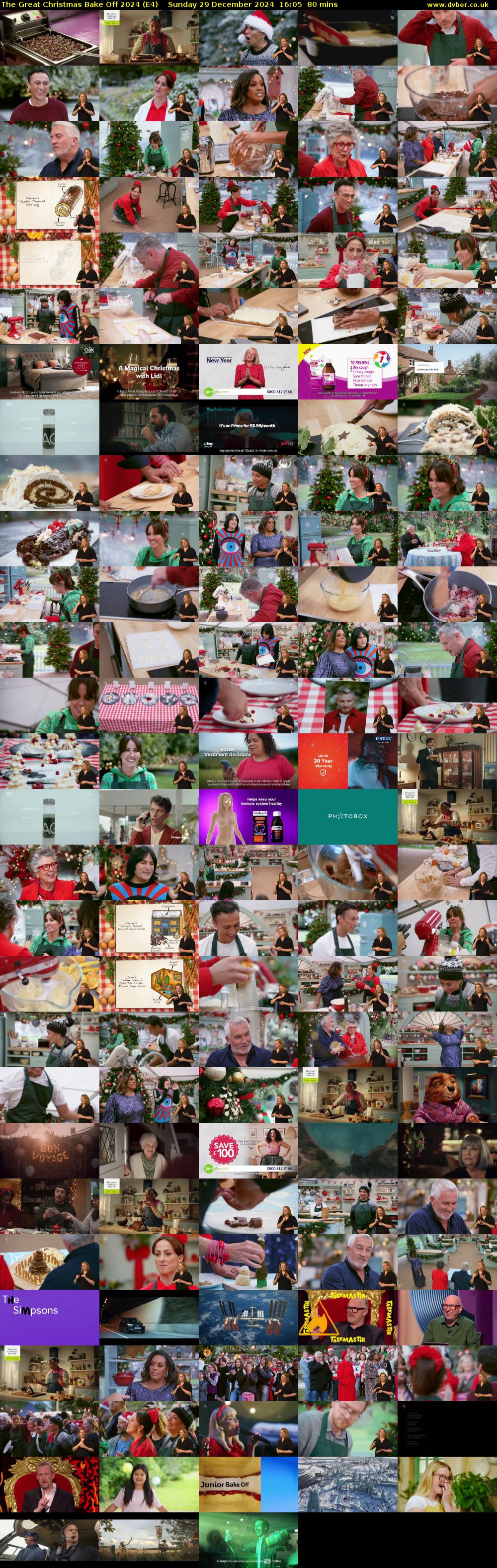 The Great Christmas Bake Off 2024 (E4) Sunday 29 December 2024 16:05 - 17:25