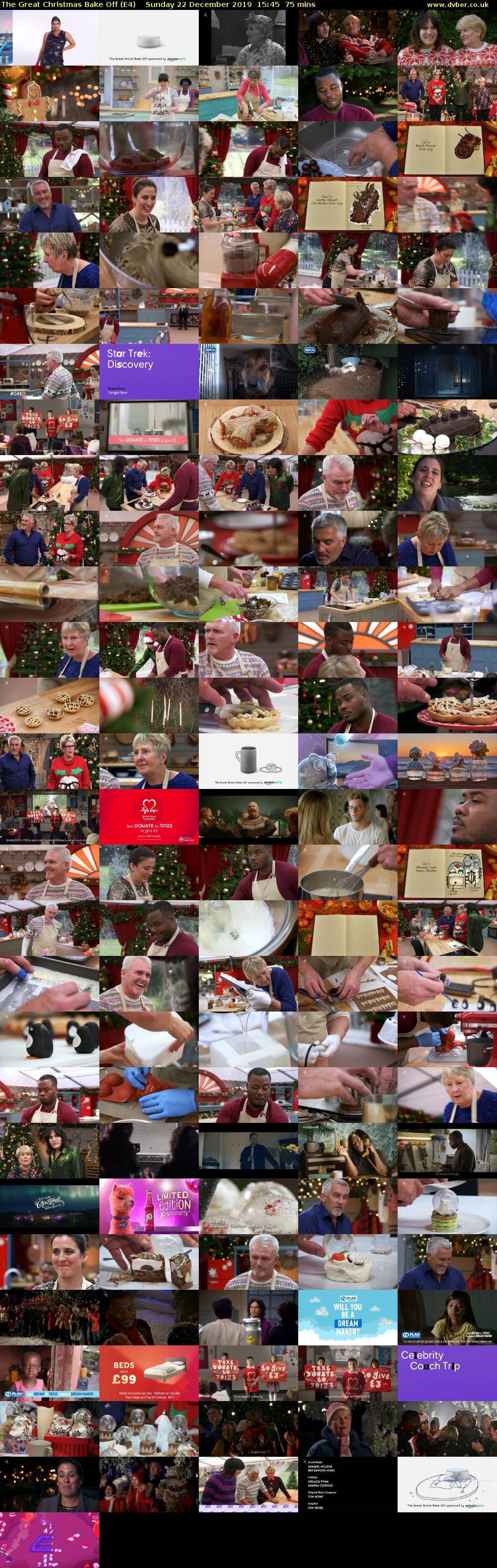 The Great Christmas Bake Off (E4) Sunday 22 December 2019 15:45 - 17:00