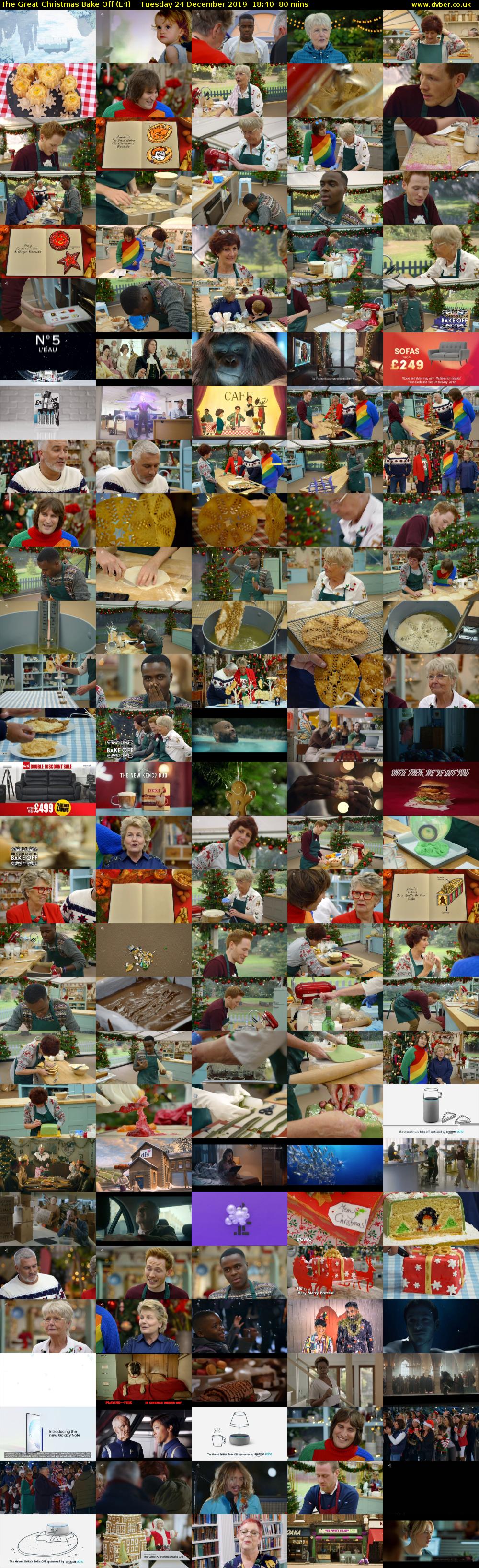 The Great Christmas Bake Off (E4) Tuesday 24 December 2019 18:40 - 20:00