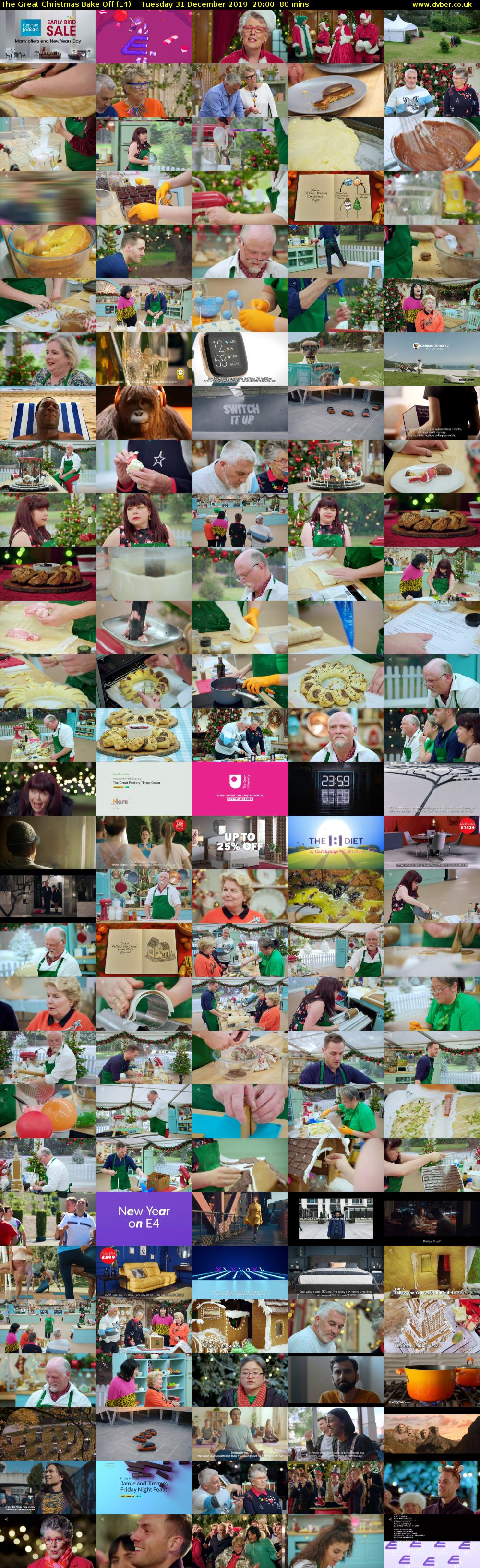 The Great Christmas Bake Off (E4) Tuesday 31 December 2019 20:00 - 21:20