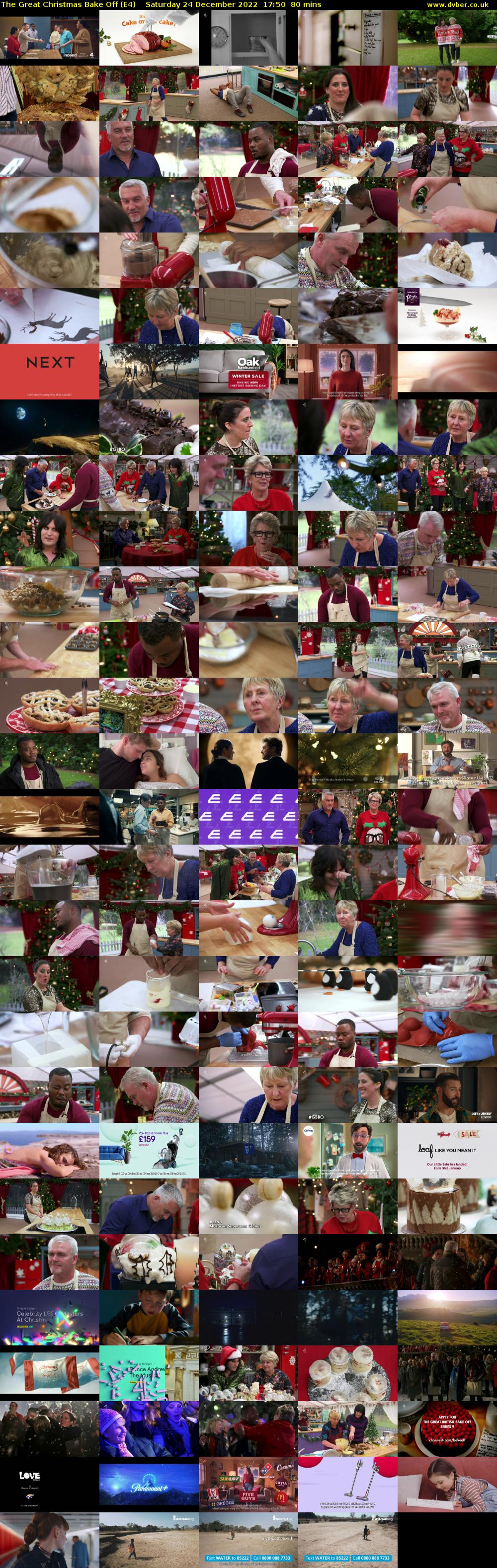 The Great Christmas Bake Off (E4) Saturday 24 December 2022 17:50 - 19:10