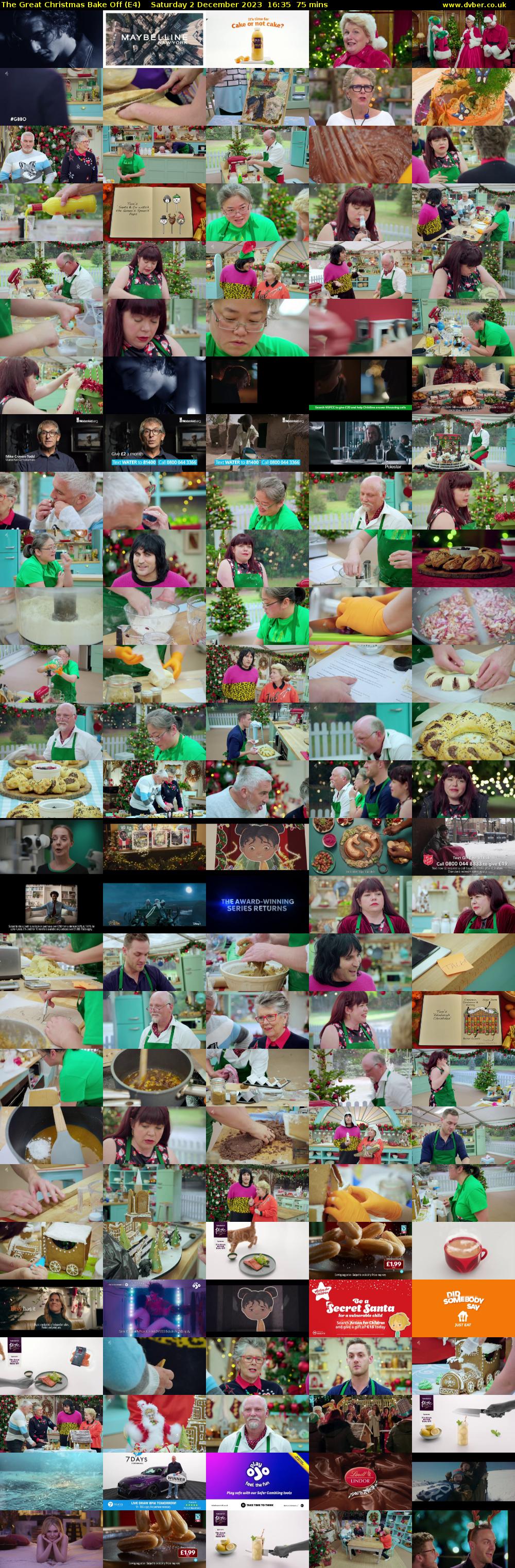 The Great Christmas Bake Off (E4) Saturday 2 December 2023 16:35 - 17:50