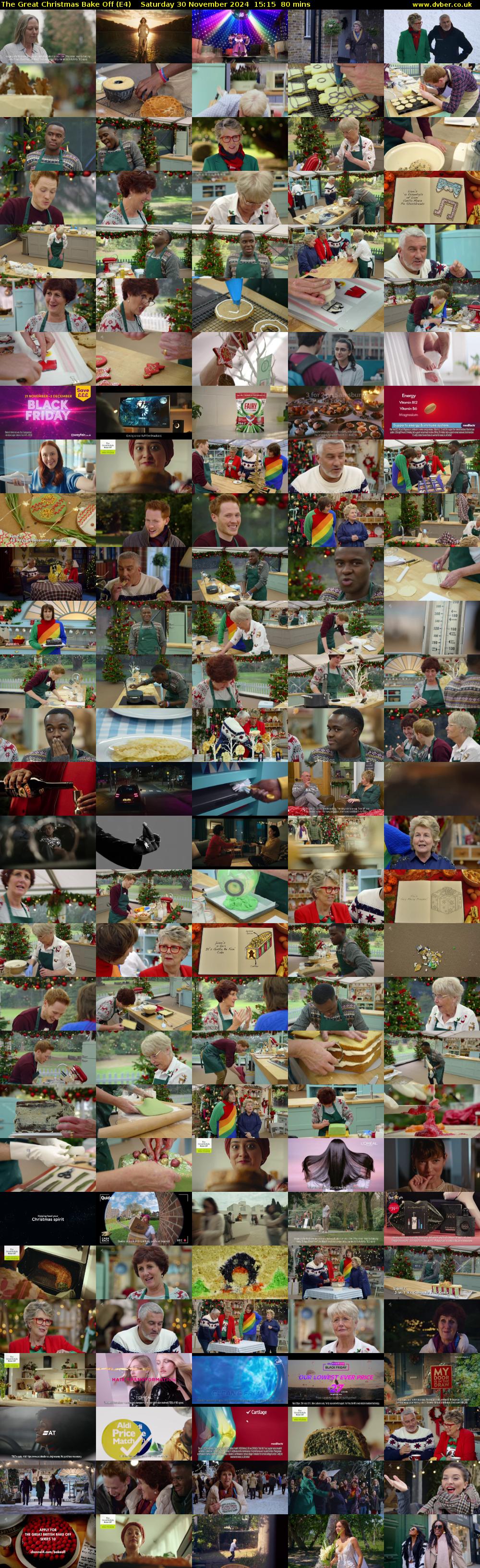 The Great Christmas Bake Off (E4) Saturday 30 November 2024 15:15 - 16:35