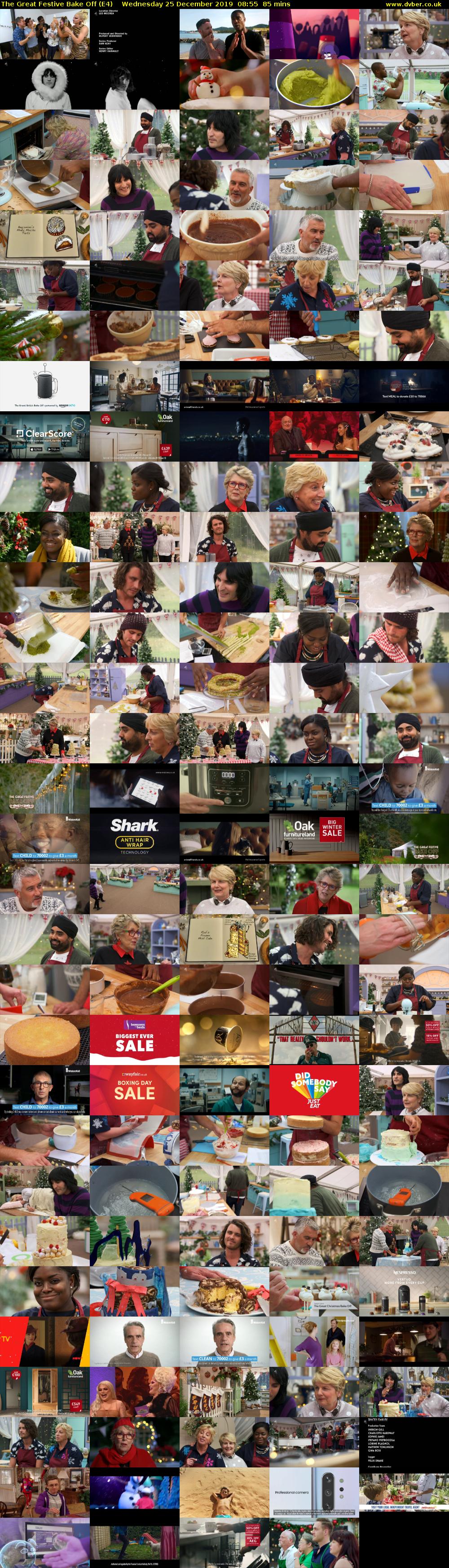 The Great Festive Bake Off (E4) Wednesday 25 December 2019 08:55 - 10:20