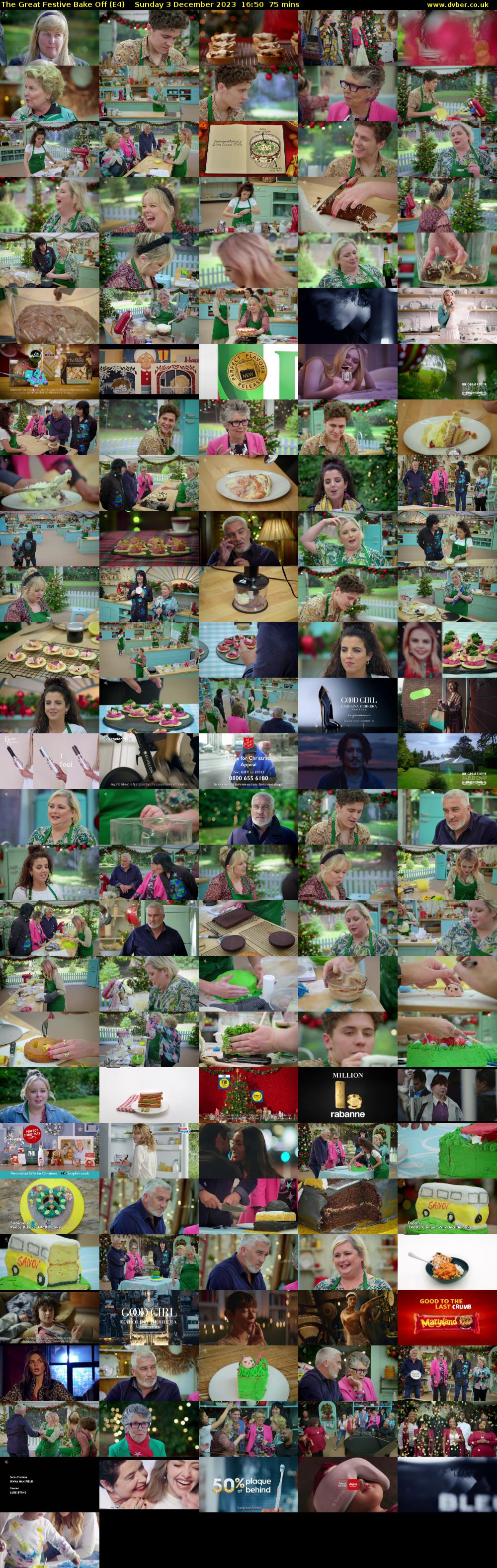 The Great Festive Bake Off (E4) Sunday 3 December 2023 16:50 - 18:05