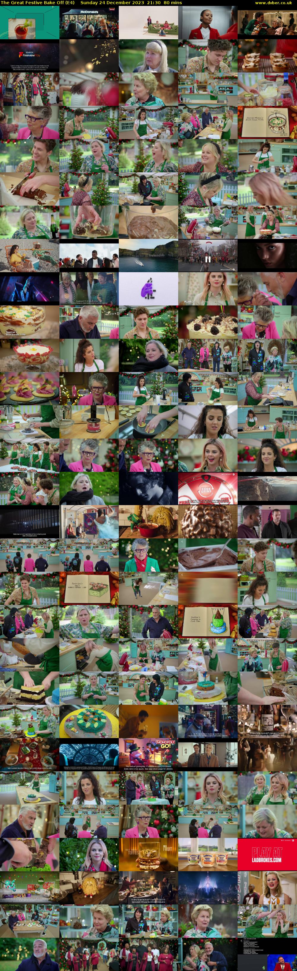 The Great Festive Bake Off (E4) Sunday 24 December 2023 21:30 - 22:50