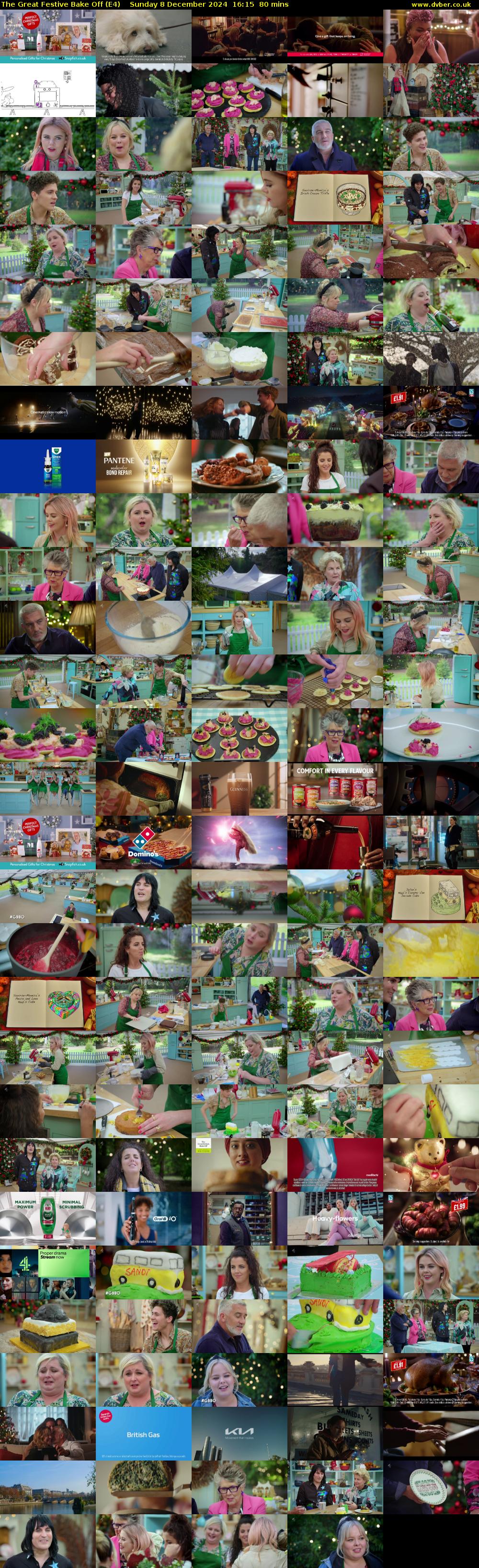 The Great Festive Bake Off (E4) Sunday 8 December 2024 16:15 - 17:35