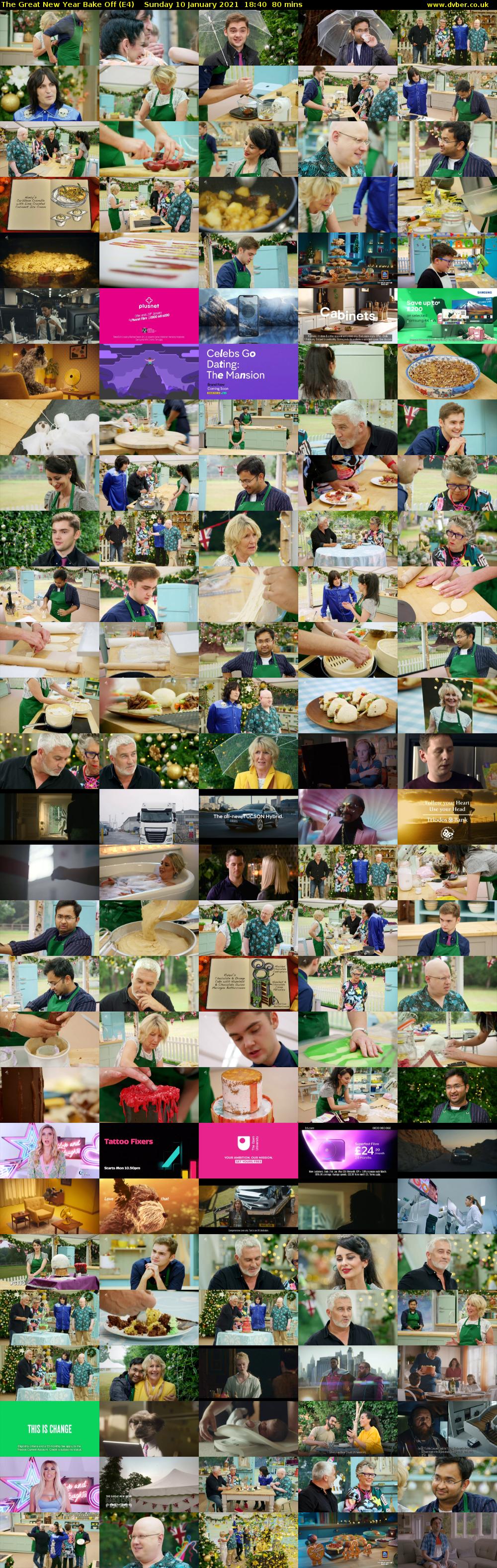 The Great New Year Bake Off (E4) Sunday 10 January 2021 18:40 - 20:00