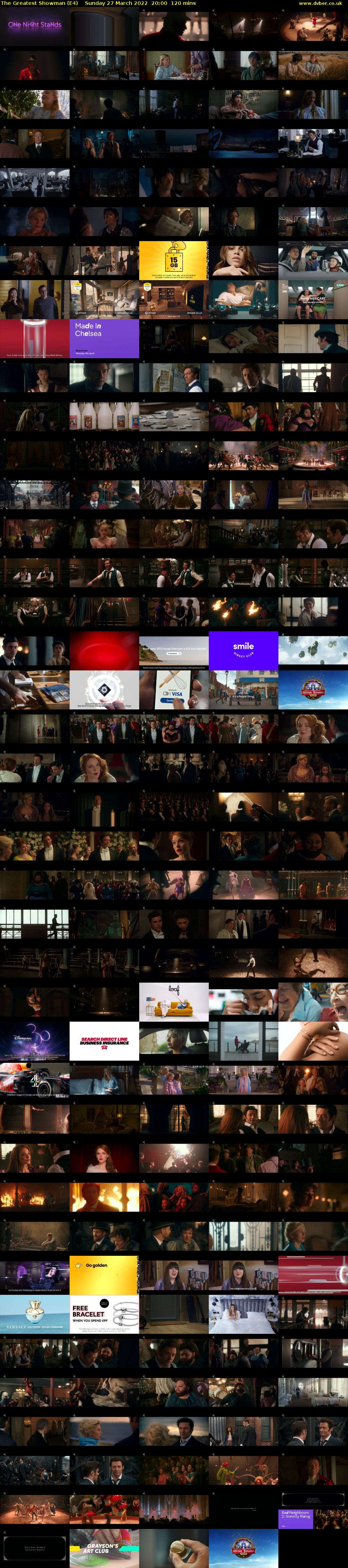 The Greatest Showman (E4) Sunday 27 March 2022 20:00 - 22:00