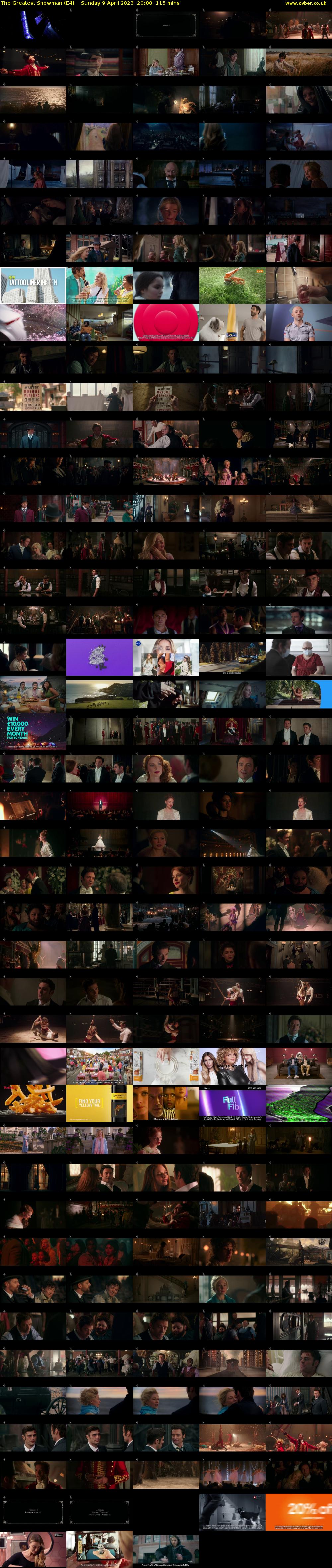 The Greatest Showman (E4) Sunday 9 April 2023 20:00 - 21:55