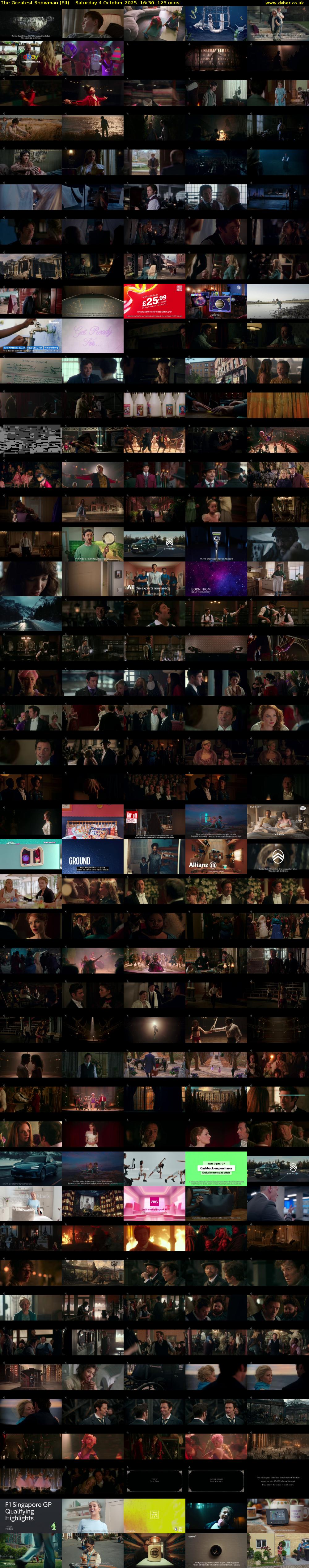 The Greatest Showman (E4) Saturday 4 October 2025 16:30 - 18:35