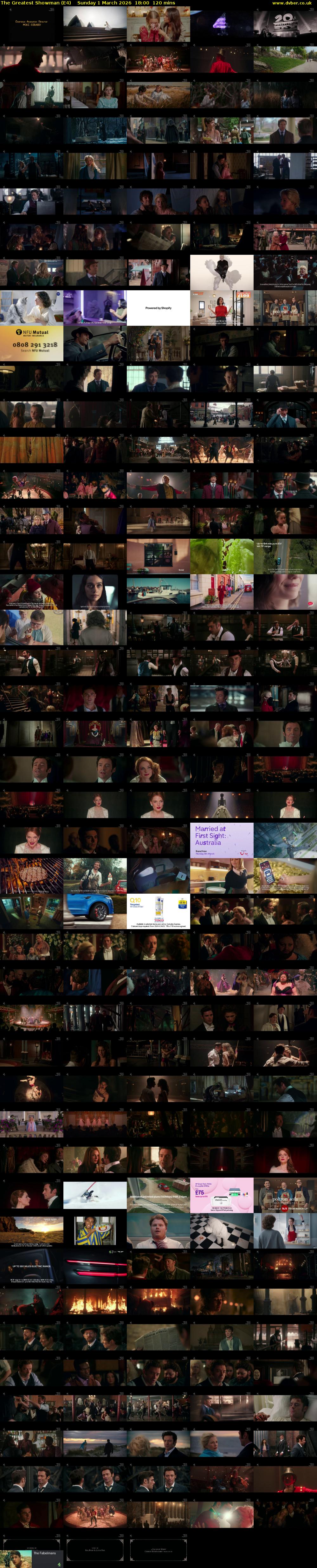 The Greatest Showman (E4) Sunday 1 March 2026 18:00 - 20:00