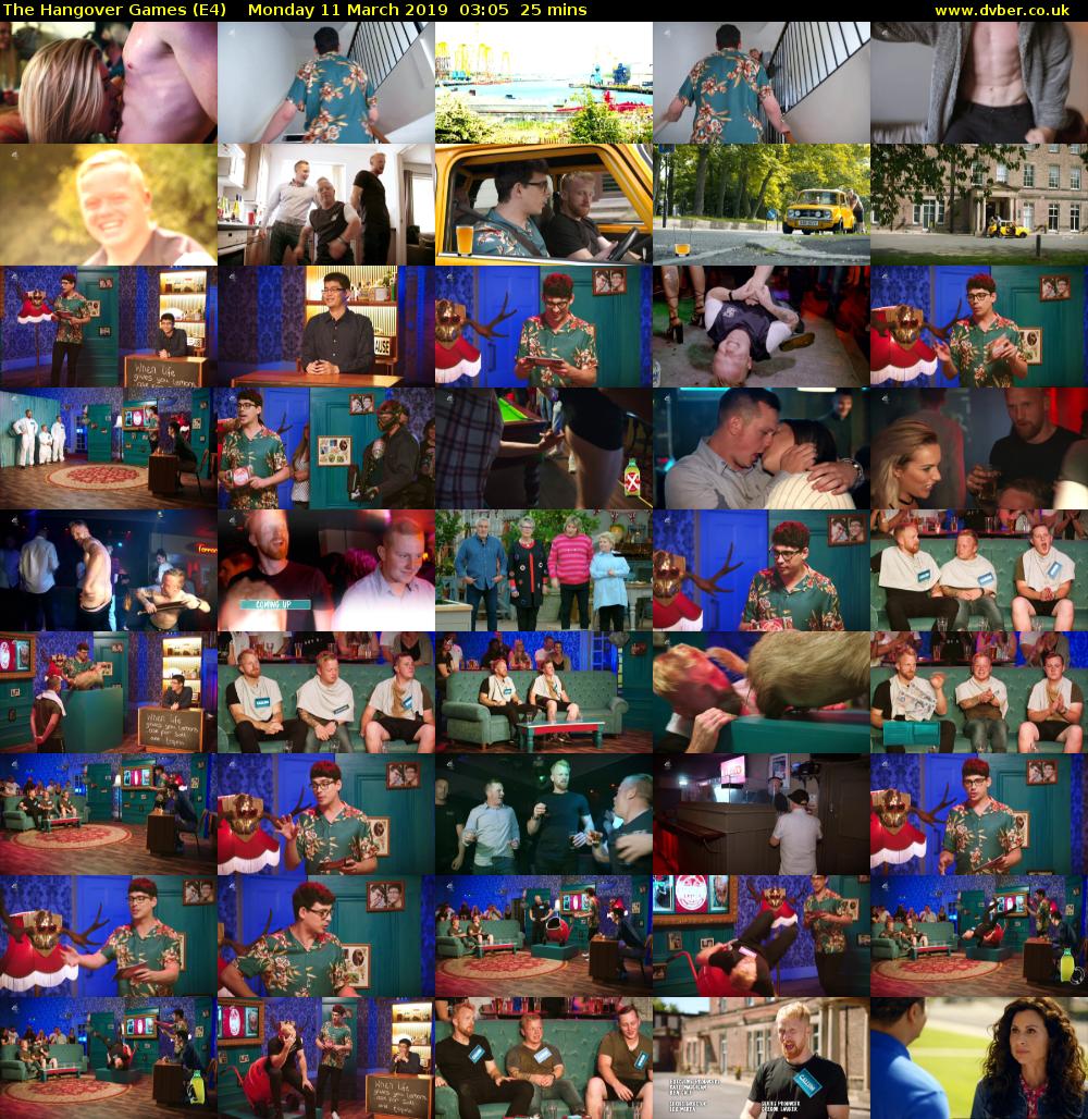 The Hangover Games (E4) Monday 11 March 2019 03:05 - 03:30