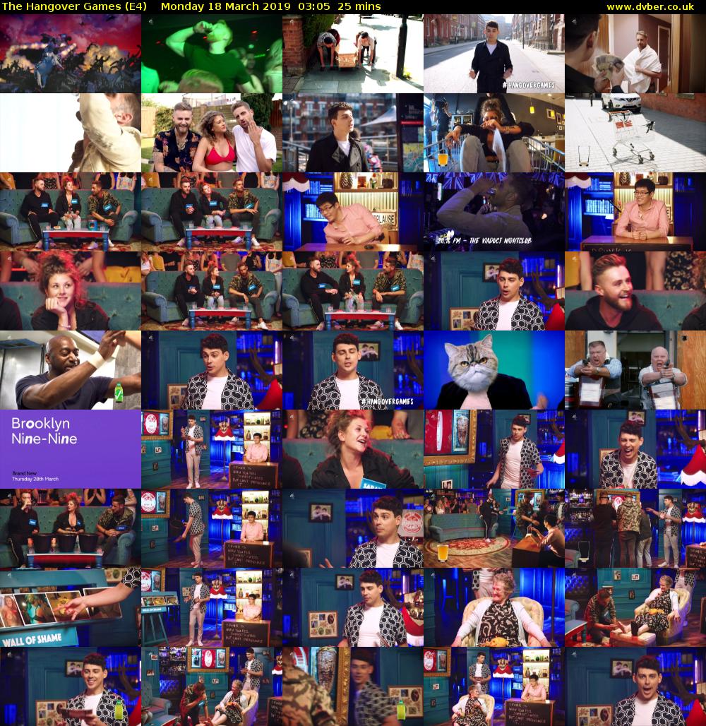 The Hangover Games (E4) Monday 18 March 2019 03:05 - 03:30