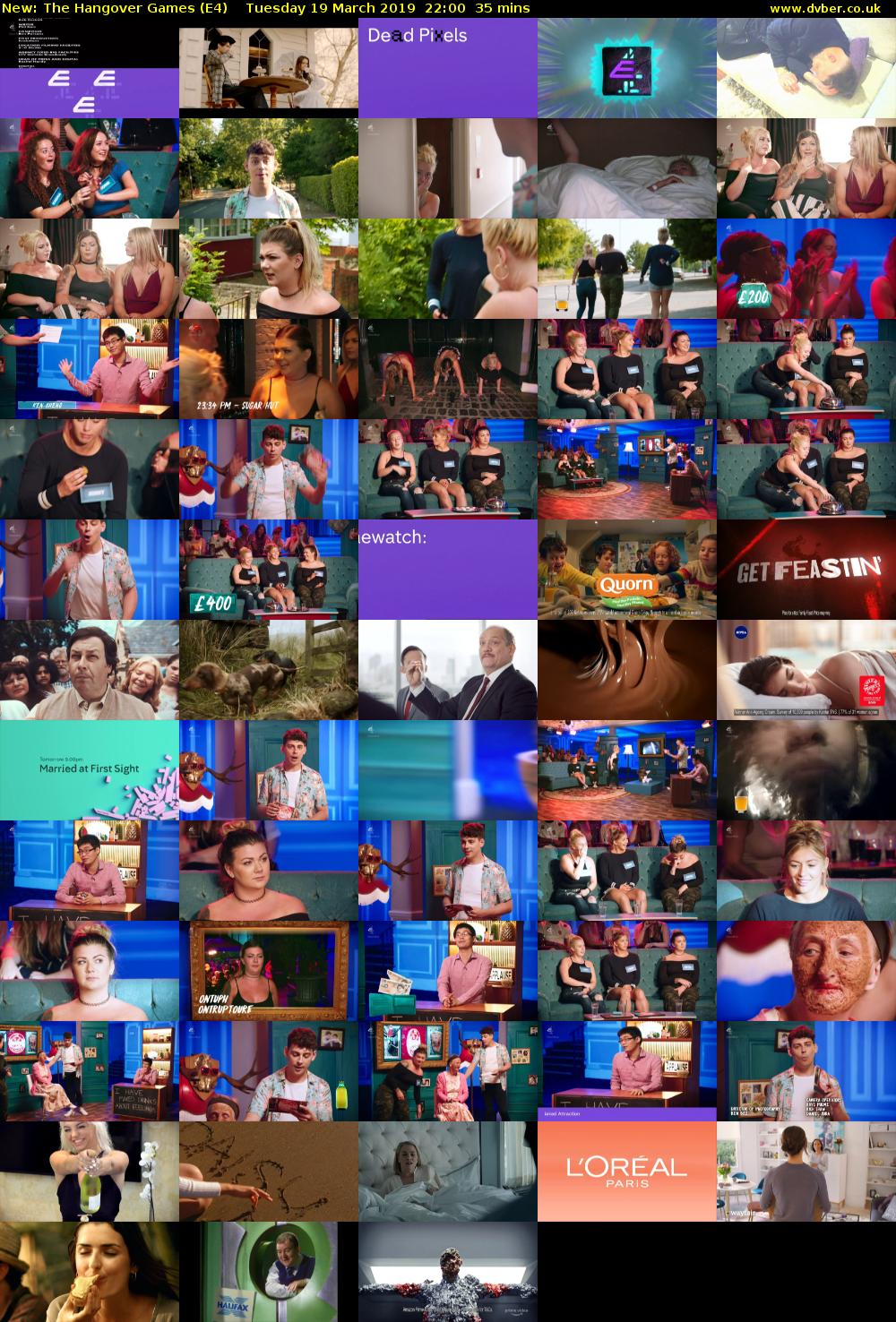 The Hangover Games (E4) Tuesday 19 March 2019 22:00 - 22:35