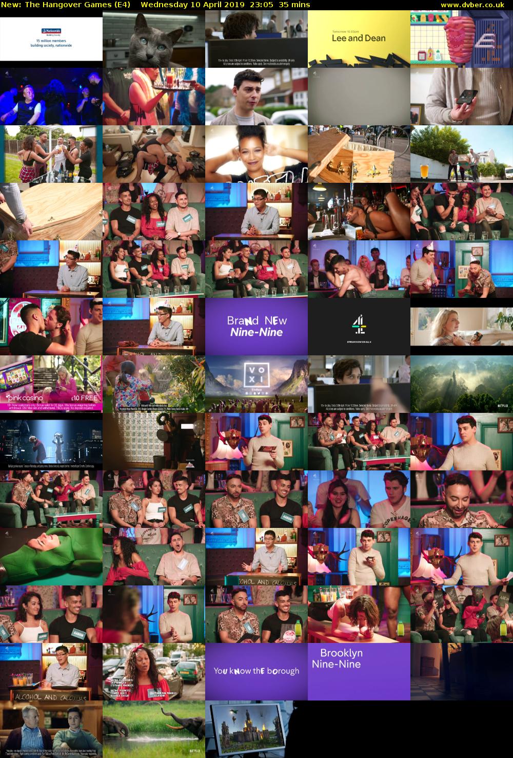 The Hangover Games (E4) Wednesday 10 April 2019 23:05 - 23:40