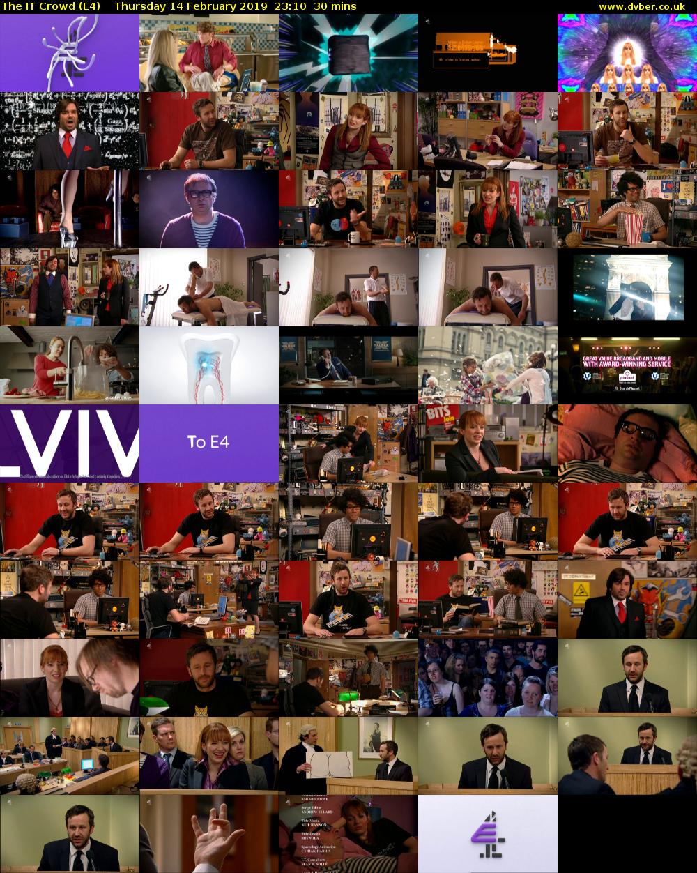 The IT Crowd (E4) Thursday 14 February 2019 23:10 - 23:40