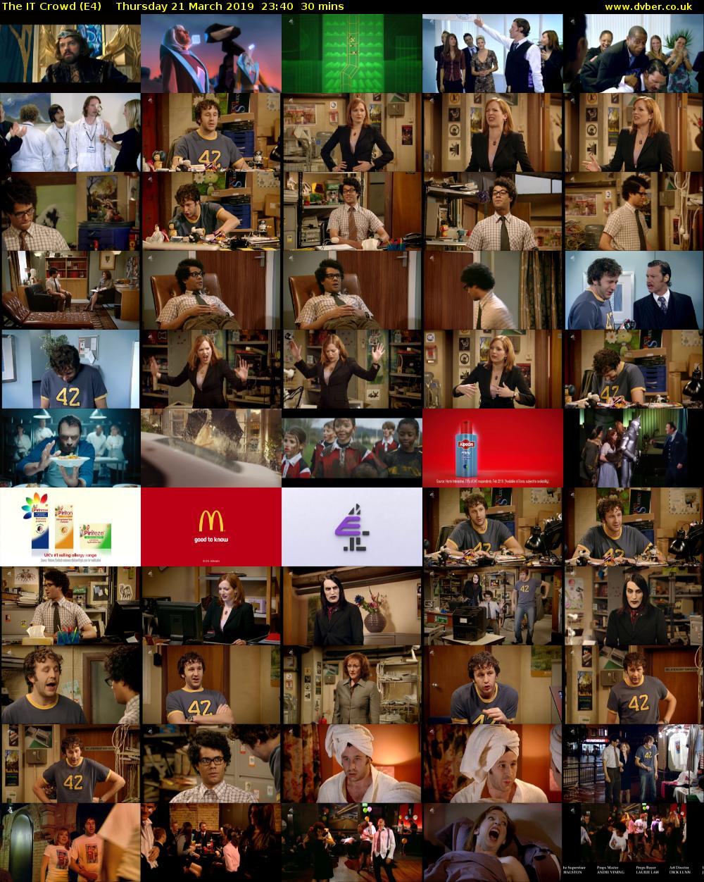 The IT Crowd (E4) Thursday 21 March 2019 23:40 - 00:10