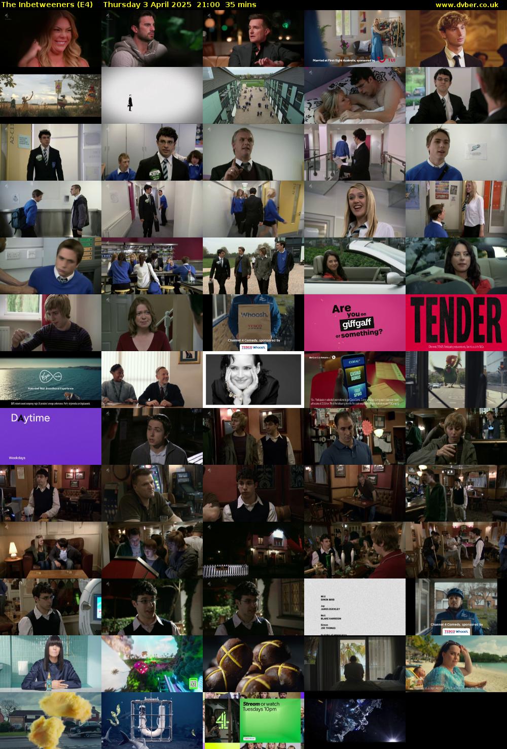 The Inbetweeners (E4) Thursday 3 April 2025 21:00 - 21:35