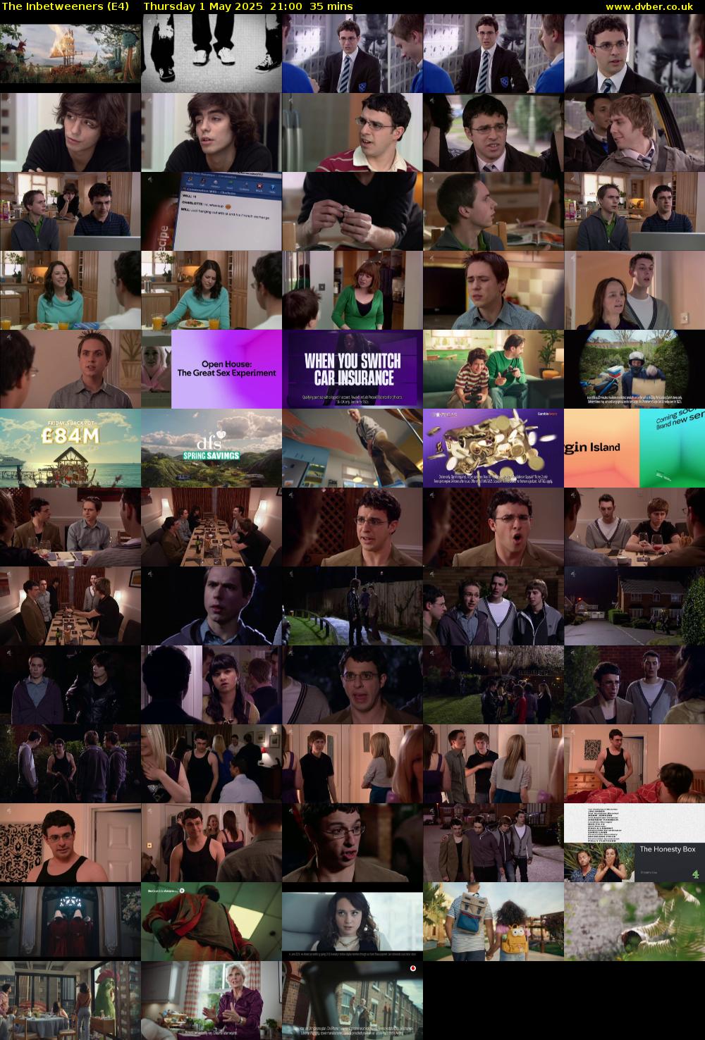 The Inbetweeners (E4) Thursday 1 May 2025 21:00 - 21:35