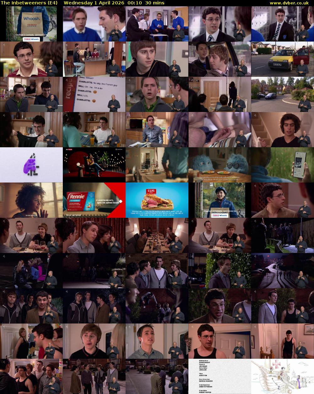 The Inbetweeners (E4) Wednesday 1 April 2026 00:10 - 00:40