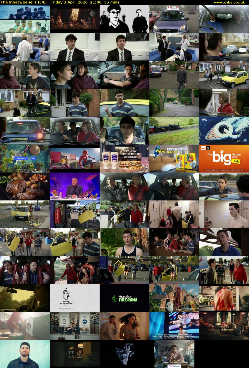 The Inbetweeners (E4) Friday 3 April 2026 21:00 - 21:35