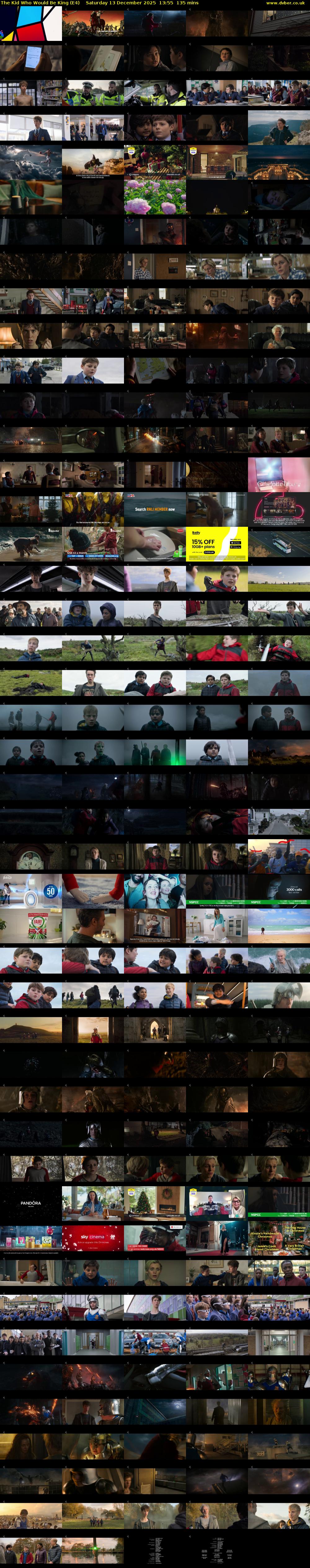 The Kid Who Would Be King (E4) Saturday 13 December 2025 13:55 - 16:10