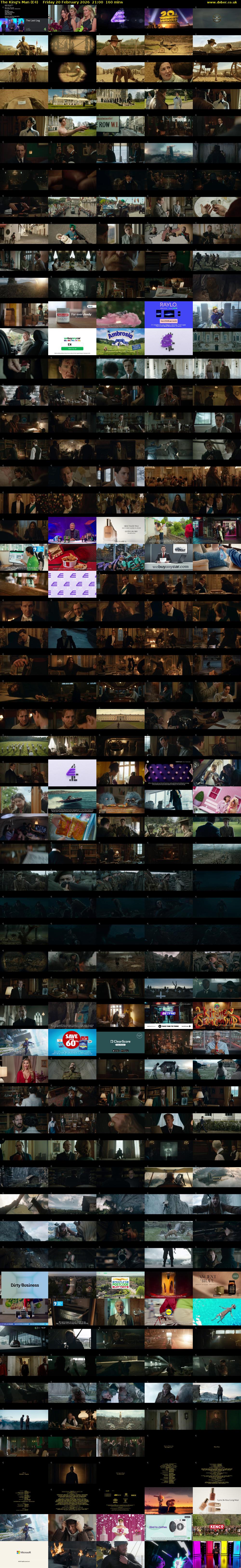 The King's Man (E4) Friday 20 February 2026 21:00 - 23:40