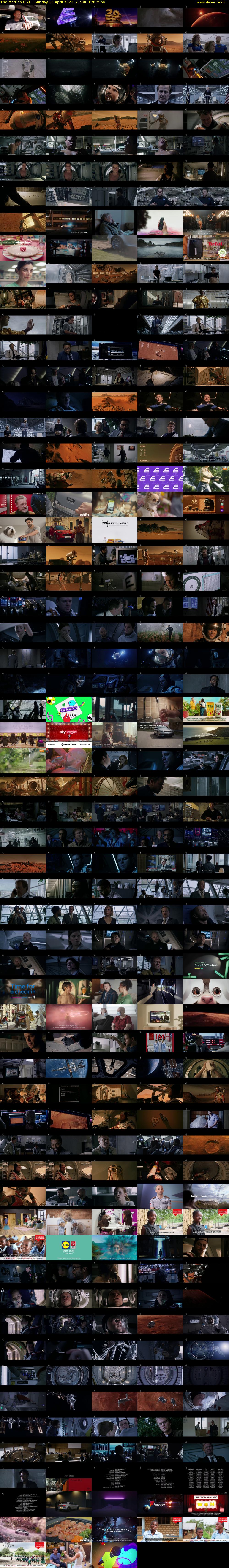The Martian (E4) Sunday 16 April 2023 21:00 - 23:50