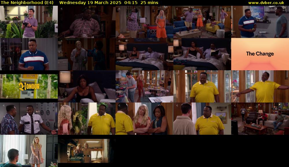 The Neighborhood (E4) Wednesday 19 March 2025 04:15 - 04:40