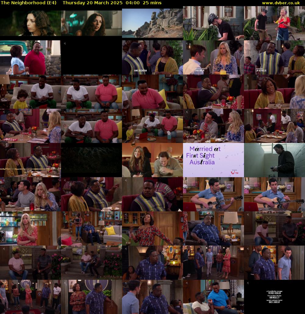 The Neighborhood (E4) Thursday 20 March 2025 04:00 - 04:25