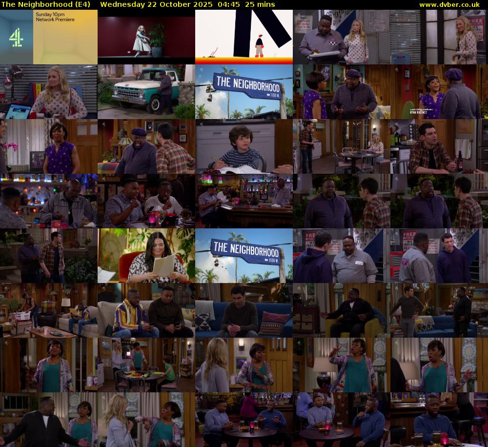 The Neighborhood (E4) Wednesday 22 October 2025 04:45 - 05:10