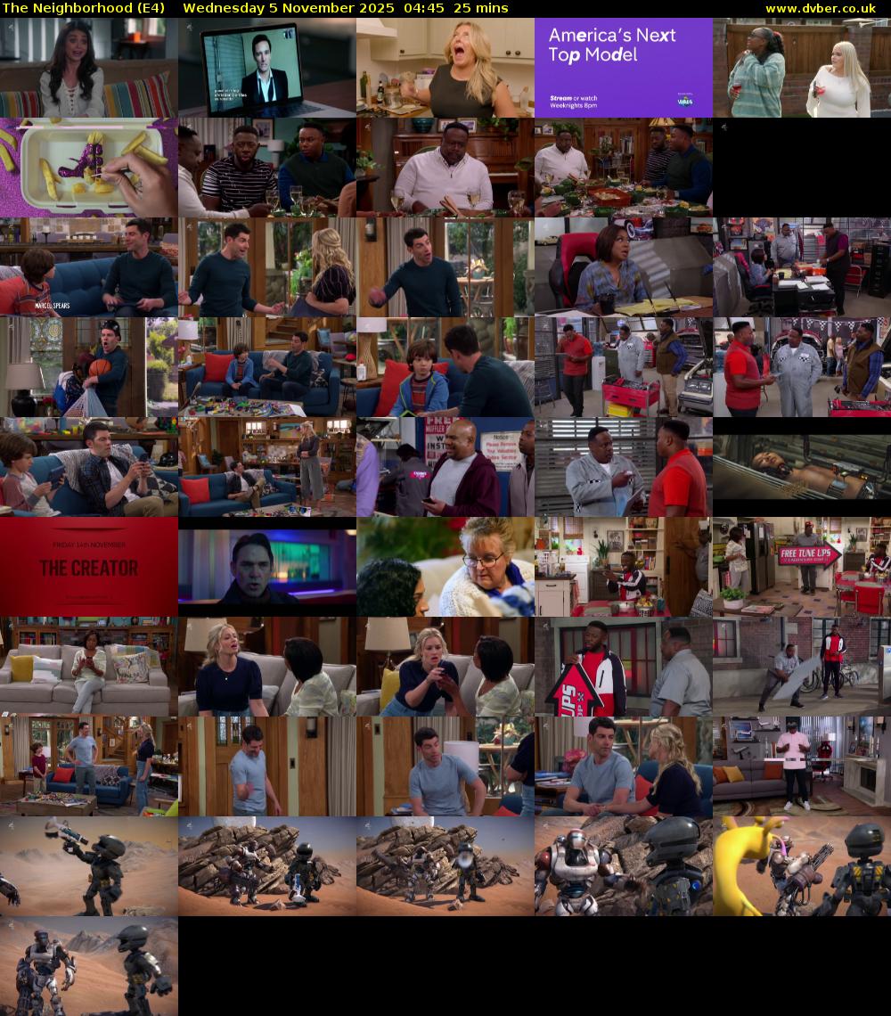 The Neighborhood (E4) Wednesday 5 November 2025 04:45 - 05:10