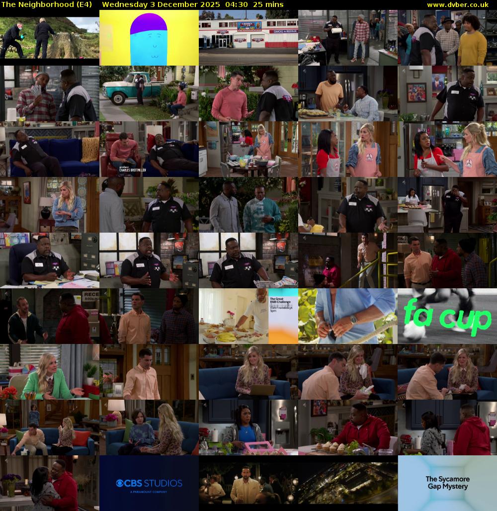 The Neighborhood (E4) Wednesday 3 December 2025 04:30 - 04:55
