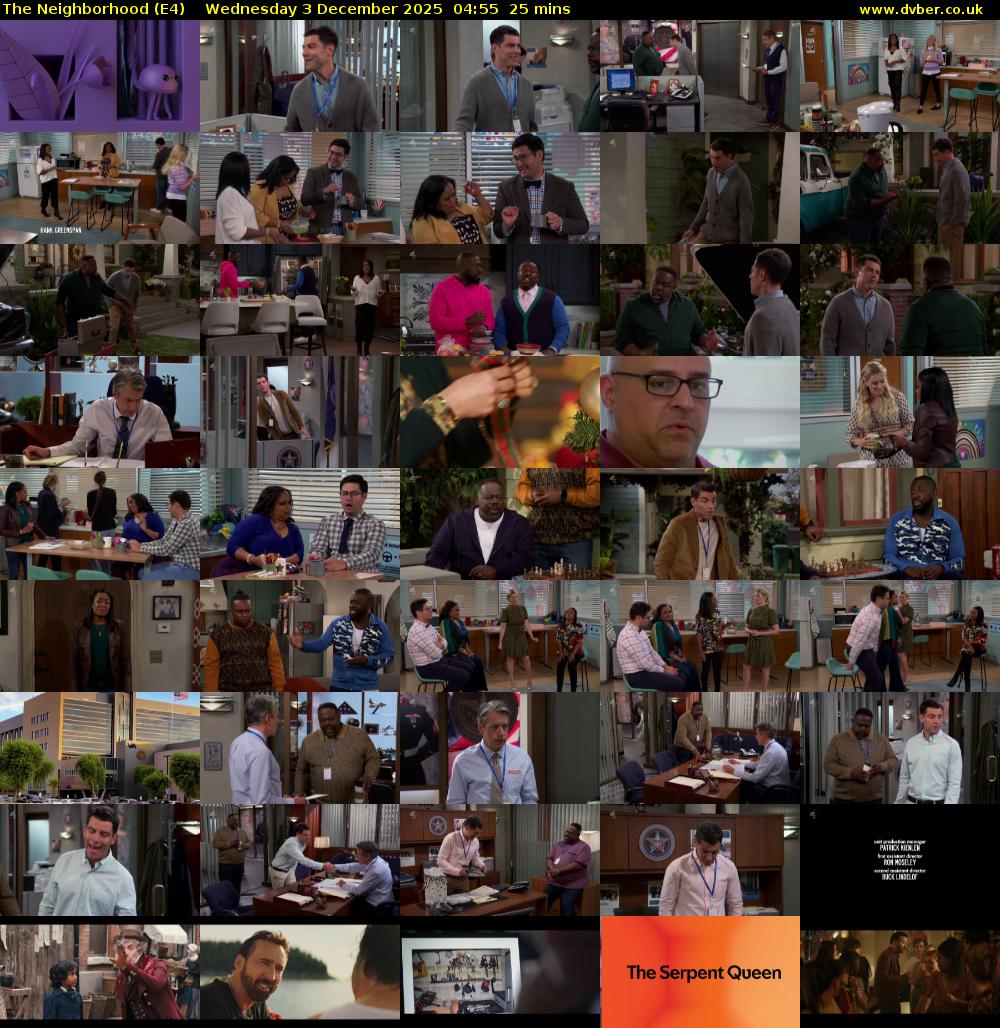 The Neighborhood (E4) Wednesday 3 December 2025 04:55 - 05:20