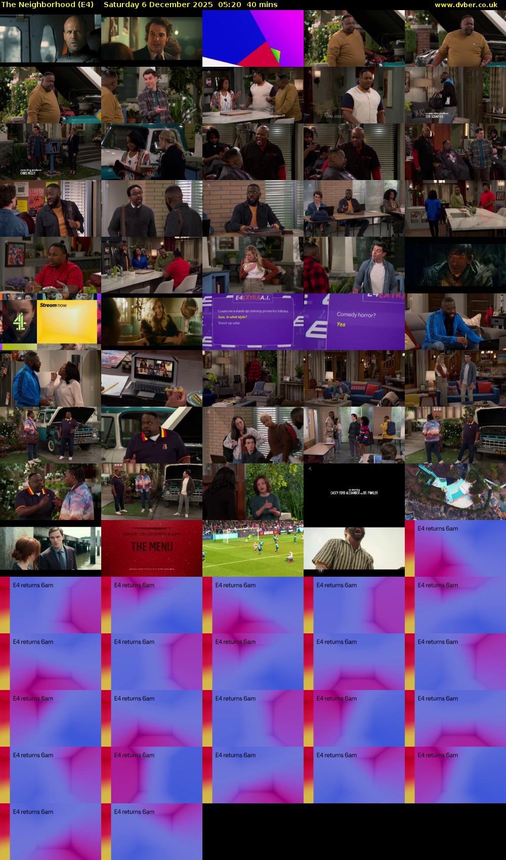 The Neighborhood (E4) Saturday 6 December 2025 05:20 - 06:00