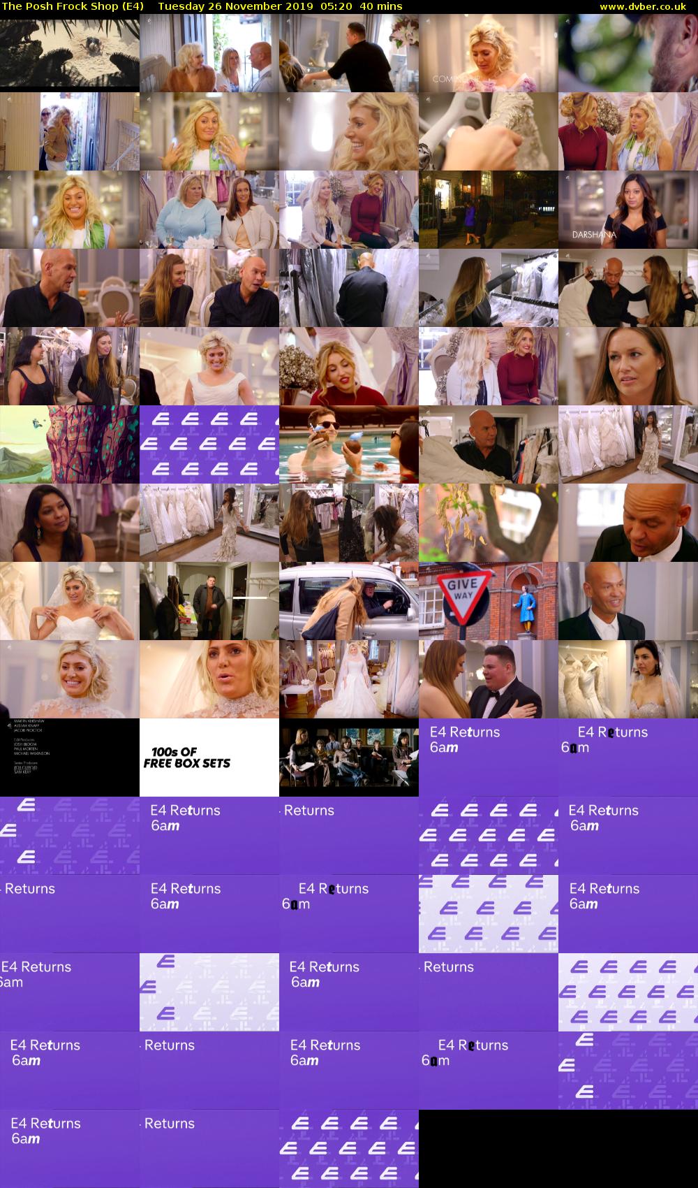 The Posh Frock Shop (E4) Tuesday 26 November 2019 05:20 - 06:00