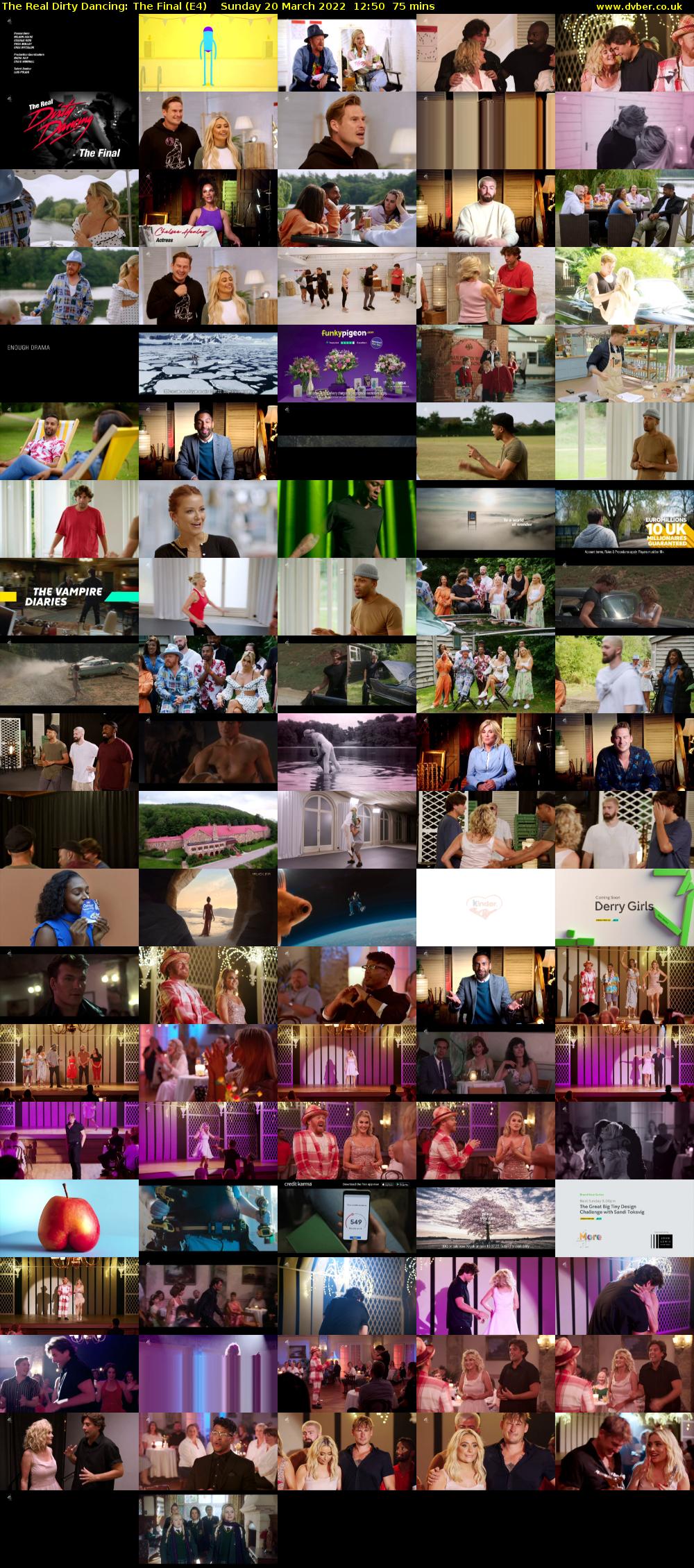 The Real Dirty Dancing: The Final (E4) Sunday 20 March 2022 12:50 - 14:05