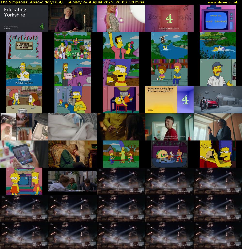The Simpsons: Abso-diddly! (E4) Sunday 24 August 2025 20:00 - 20:30