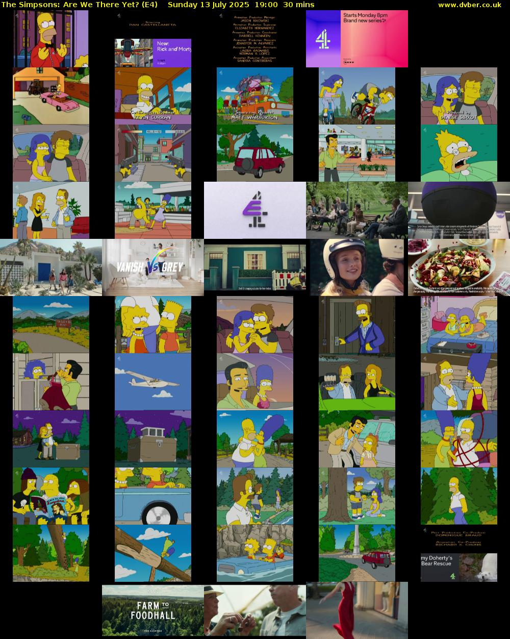 The Simpsons: Are We There Yet? (E4) Sunday 13 July 2025 19:00 - 19:30