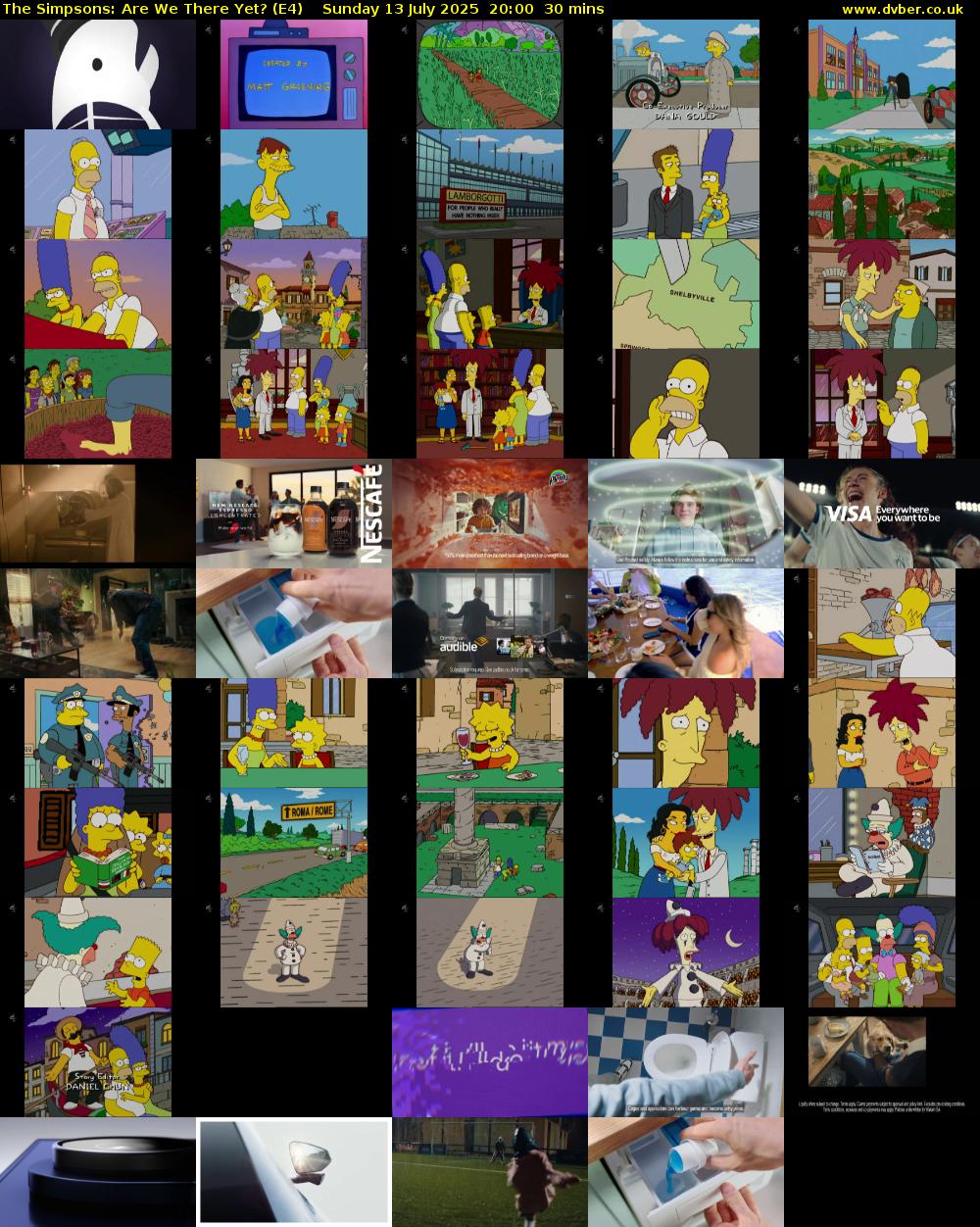 The Simpsons: Are We There Yet? (E4) Sunday 13 July 2025 20:00 - 20:30
