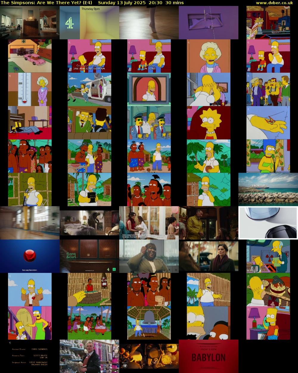 The Simpsons: Are We There Yet? (E4) Sunday 13 July 2025 20:30 - 21:00
