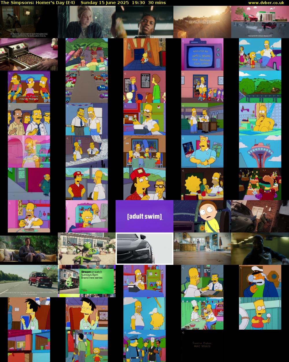 The Simpsons: Homer's Day (E4) Sunday 15 June 2025 19:30 - 20:00