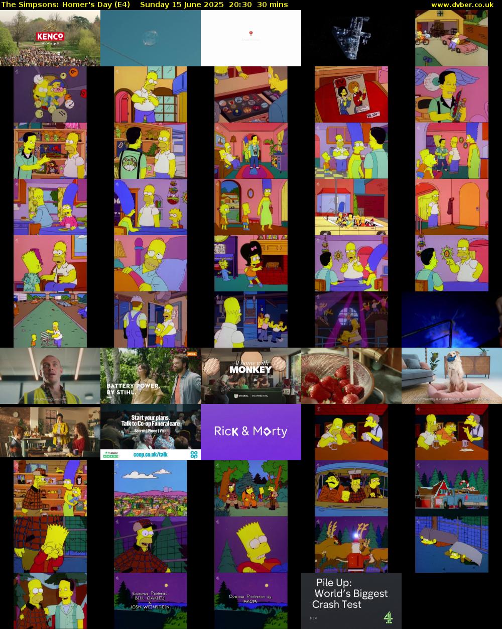 The Simpsons: Homer's Day (E4) Sunday 15 June 2025 20:30 - 21:00