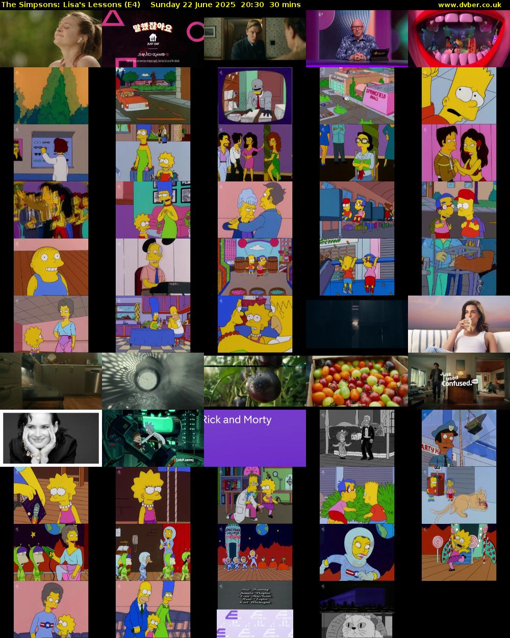 The Simpsons: Lisa's Lessons (E4) Sunday 22 June 2025 20:30 - 21:00