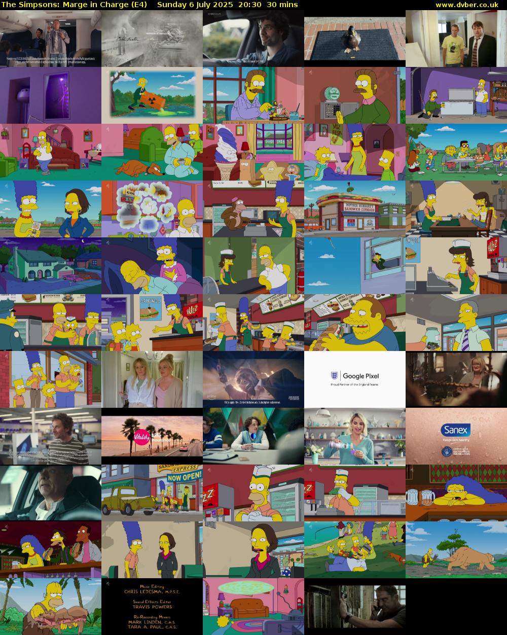 The Simpsons: Marge in Charge (E4) Sunday 6 July 2025 20:30 - 21:00