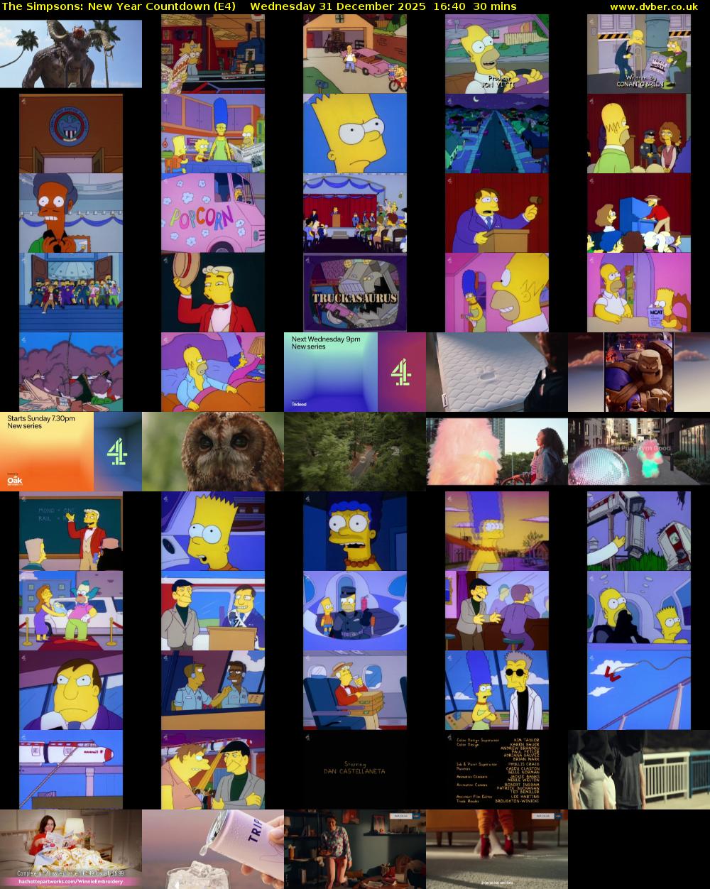 The Simpsons: New Year Countdown (E4) Wednesday 31 December 2025 16:40 - 17:10