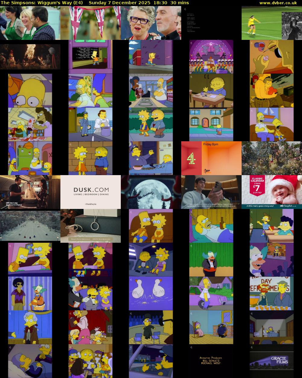 The Simpsons: Wiggum's Way (E4) Sunday 7 December 2025 18:30 - 19:00