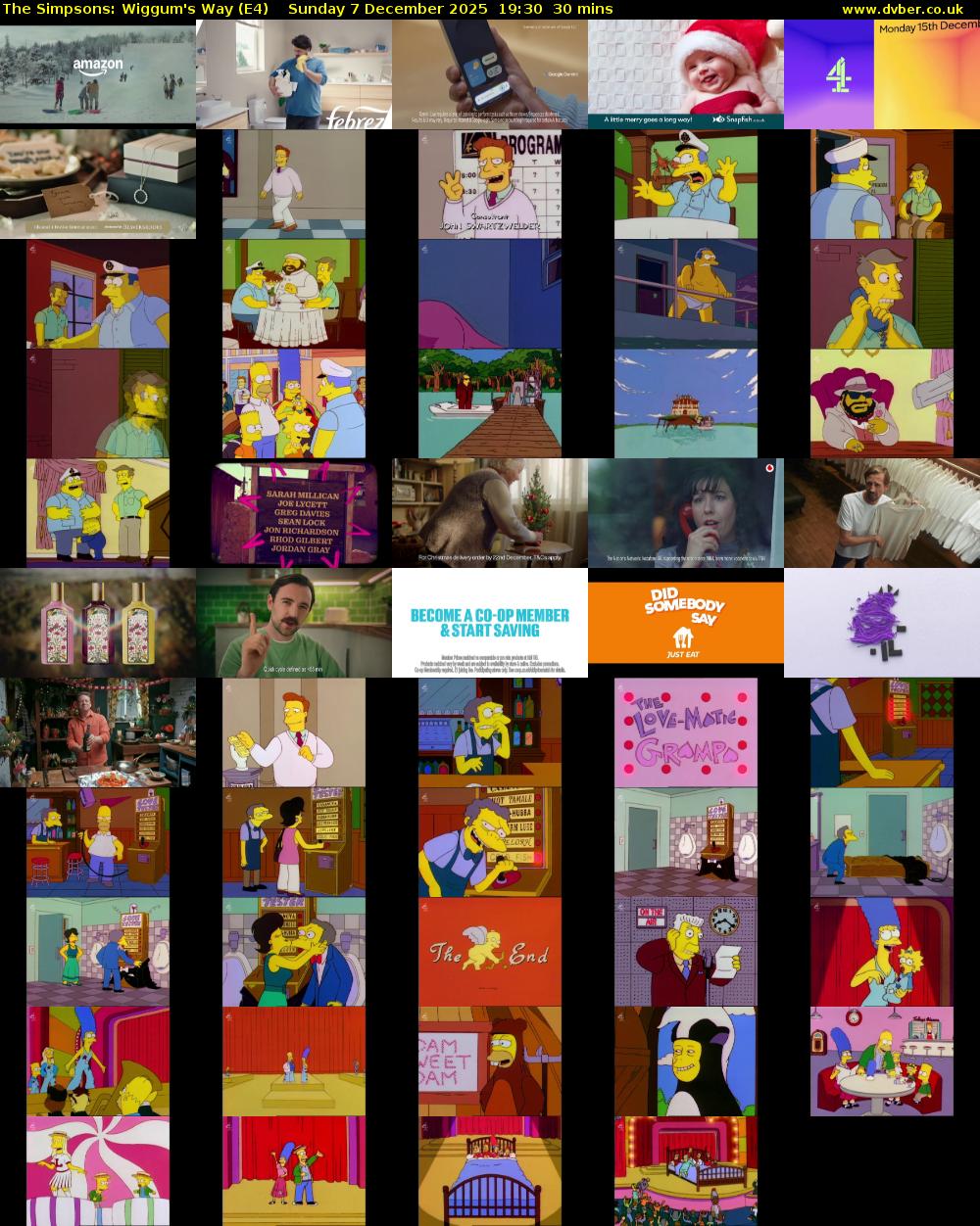 The Simpsons: Wiggum's Way (E4) Sunday 7 December 2025 19:30 - 20:00